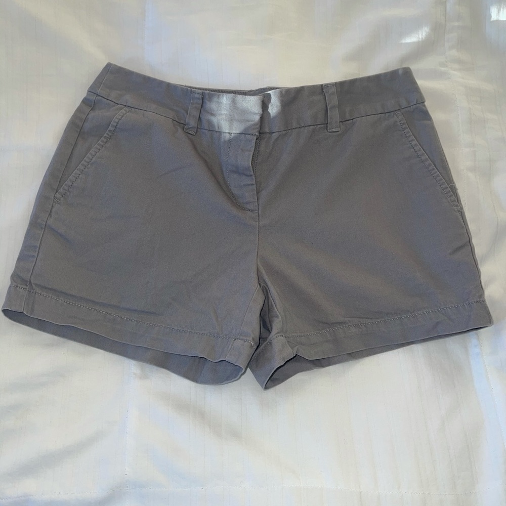 Grey Khaki Mid Shorts